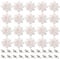 20 Stücke Christbaumschmuck Glitter Poinsettia,Weihnachtsschmuck Baumschmuck Künstliche Weihnachtsblumen Deko für Weihnachtsbaum Weihnachtskranz Ornamente (Rosa-Weiß)