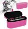 Idota Aufbewahrungstasche für Haartrockner, Tragbare Reisetasche für Haartrockner PU Leder Hartbox Aufbewahrungsbox für Dyson Supersonic Haartrockner (rose red)