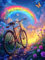 Tamseen DIY Diamond Painting Fahrrad Kit – 5D Diamant Bilder Regenbogen für Erwachsene | Kunstvolle Strass Stickerei Sets für Home Dekoration | 30x40 cm Wanddekoration
