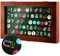Silipull 40 Golf Ball Marker Display Case Full Magnetic Backing 15.5 W x 9.5 H Wall Mount Wooden W/98% UV Acrylic Door Lockable Storage Display Box for Ball Marker Collection(Brown)