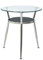 Couchtisch Runder Esstisch aus Glas, Küchentisch aus gehärtetem Glas, kleiner moderner Esszimmertisch for 2–3 Personen mit Metallbeinen, Couchtisch for Wohnzimmer, Balkon, Küche Beistelltisch