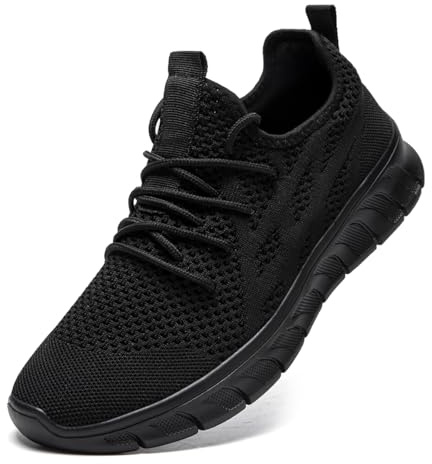 VGPSFN Sneakers Uomo Scarpe Running Corsa Ginnastica Camminata Casual Jogging Trekking Tennis Outdoor Fitness Sportive Palestra Scarpe da Lavoro Comode Leggere Traspiranti Nero 42