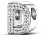 TINSLO Charm Anhänger Damen Buchstabe D für Armband 925 Sterling Silber Charms Beads passend für Pandora Armband und Halskette, Kompatibel mit Europäischen Armbänder für Frauen Mädchen