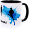 Läufer Tasse mit Namen personalisiert Marathonläufer Leichtathletik Becher Marathon Jogging Jogger Halbmarathon Laufen Joggen Geschenk Männer Herren Zubehör Accessoires Ausrüstung Lauf Keramik 330 ml