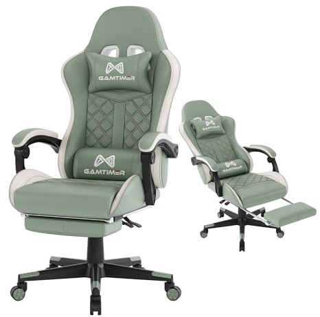Gamtimer Gaming Chair, 400 LB Weight Capacity,with Pocket Spring Cushion