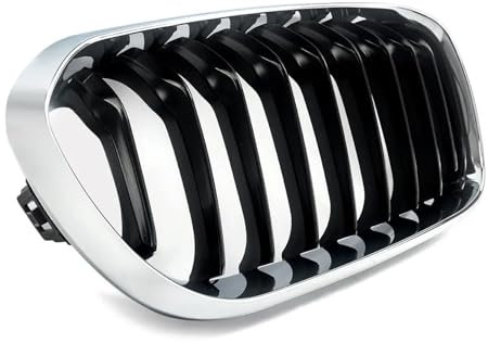 Griglia Anteriore Dell'auto PER BMW SERIE 1 F20 F21 LCI 2015 2016 2017 2018 2019 CROMATA+NERA GRIGLIA ANTERIORE A RENE Griglia Anteriore Sportiva(Right side)
