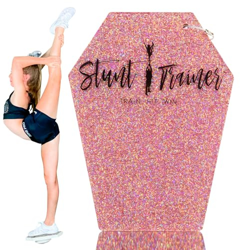 Pink Stunt Trainer - Cheerleading Flyer Balance Board für Stuntübungen | Verbessern Sie Rumpfstärke, Stabilität & Körperkontrolle | Kompaktes Trainingsgerät für Flyer aller Niveaus