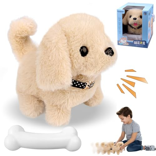 My Realistic Robot Puppy, Robot Dogs That Act Like Real Dogs, Walking Dog Toys For Kids, Realistic Dog, Plush Electronic Interactive Walking Barking Dog Toys, for Birthday Gifts for Boys and Girls