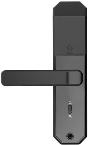 Modern Fingerabdruck Türschloss,Elektronisches Intelligentes Fingerprint,Türschloss Fingerabdruck,Mehrere Entriegelungsmethoden,Große Kapazität,Zwei Schlüssel,Runde Ecken,Initialisierungseinstellung