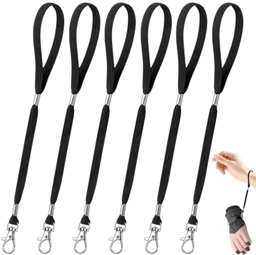 CYUXING 3 Paar Skihandschuhe mit abnehmbaren, tragbaren Handschuh-Verlustsicherungen, Handgelenkclips, Befestigungsbändern und Handgelenkschlaufen – Skizubehör