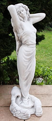 Deko Garten Figur Statue Frau als Wasserspeier Dekofigur Gartenskulptur Skulptur aus Beton Höhe 68 cm
