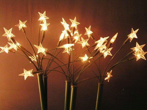 5x LED Leuchtstäbe 30 LED´s Warmweiß 44cm Sterne Sternenstäbe