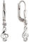 Jobo Damen-Ohrhänger Notenschlüssel aus 925 Sterling Silber mit Zirkonia