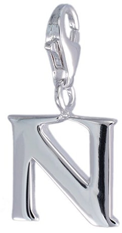 Melina Damen-Charm Bettelarmband Anhänger Buchstabe N 925 Silber - 1801684