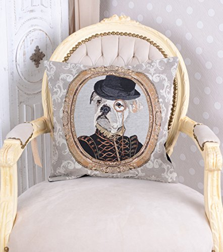 Kissenbezug GRAF von Bulldogge Kissen Gobelin Kissenhülle Sofakissen kdk004 Palazzo Exclusiv