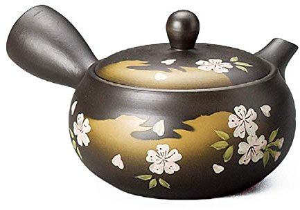 Yamaki Ikai Fusen Teekanne, Kirschblüte, 280 ml, Schwarz