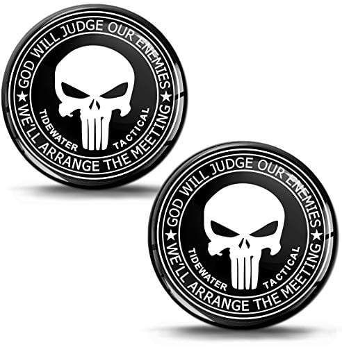 Biomar Labs® 2 x Aufkleber 3D Gel Silikon Stickers Skull Schädel Totenkopf Autoaufkleber KS 117 X