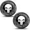 Biomar Labs® 2 x Aufkleber 3D Gel Silikon Stickers Skull Schädel Totenkopf Autoaufkleber KS 117 X