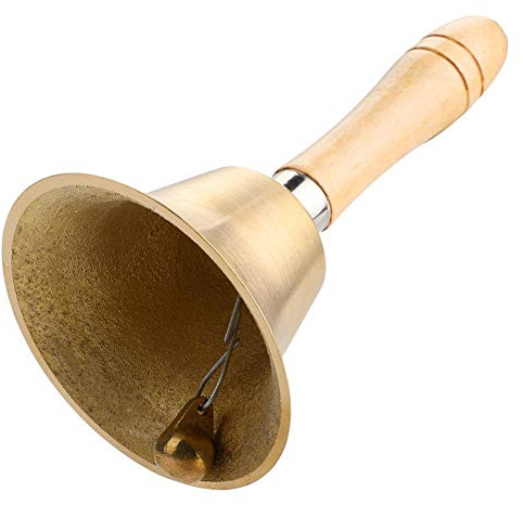 Drfeify 1 Stück Handglocke, 8cm Multifunktional Handglocke Mit Holzgriff Kinder Musikinstrument Other Collections Collection Supplies