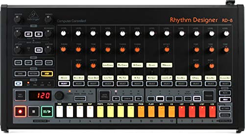 Behringer RHYTHM DESIGNER RD-8 Classic Analog Drum Machine with 16 Drum Sounds, 64 Step Sequencer, Wave Designer and Dual-Mode Filter