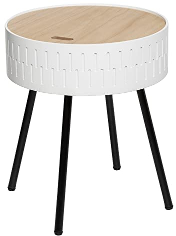 Atmosphera - Table d'appoint Coffre Shiro Blanche