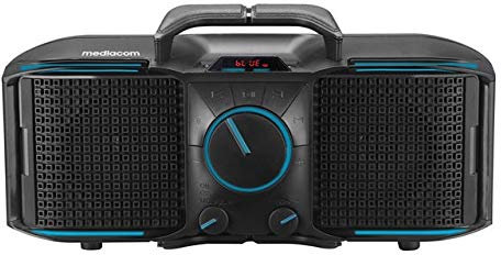 MEDIACOM MusicBox Party 20W - Altoparlante boombox - LED - portatile - senza fili - Bluetooth - 20 Watt