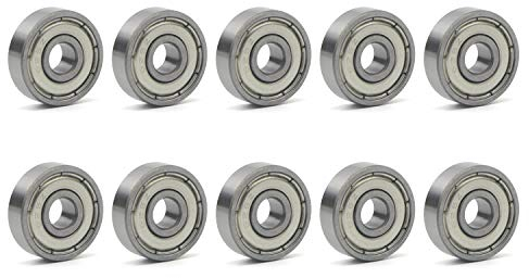 Unxuey 6x19x6 mm Stahl Rillenkugellager Modell 626ZZ Longboard-Lager Packung mit 10 Stück