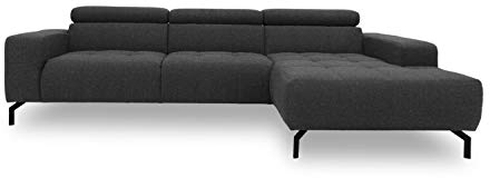 DOMO. collection Ecksofa Cunelli, Sofa in L-Form mit Rückenfunktion, Polsterecke mit Relaxfunktion, Relax Couch, Eckcouch 292 x 175 x 79 cm (BxTxH), anthrazit