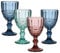 Wine Goblet Set Baroque Embossed 300ml Wine Glasses Dishwasher Safe