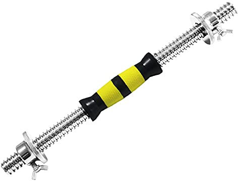 Hantelstange 34 cm 42 cm Galvanisierung Kurzbar Fitnessfestigkeit Training Gummikaution Barbell Bar Home Sports Ausrüstung Zubehör Hantelscheiben(34cm)