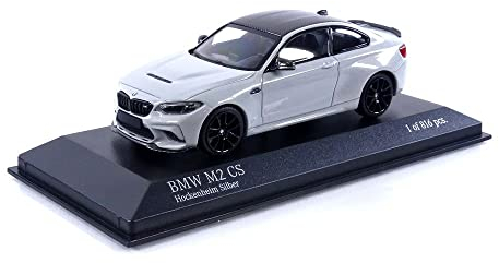 Minichamps 410021027 1:43 M2 Cs-2020 Silber mit schwarzen Rädern BMW Sammlerstück Miniaturauto, Silber