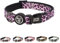 SUPER DOGGY Hundehalsband Nylon Verstellbar - für Kleine, Mittel & Große Hunde - Halsband Hund Katze Welpe - Verstellbares, Weich & Komfort - zum Wandern oder Radfahren (Pink Leopard, (M (33-55cm))