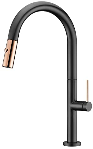 IMEX GCE017/NOR Samoa Grifo De Cocina Negro Oro Rosa