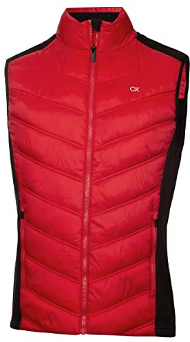 Calvin Klein Mens Frontera Hybrid Golf Gilet - Red - L