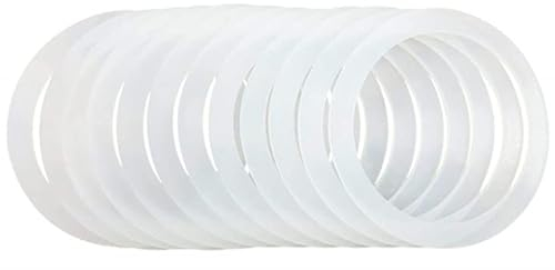 Shinekoo Silikon-Glasdichtungen, Gummidichtungsring, Dichtungsringe für normale Einmachgläser mit breiter Öffnung, auslaufsichere Dichtungen (10 Stück, 86 mm)