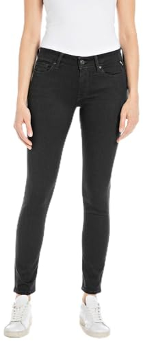 Replay Damen Jeans New Luz Skinny-Fit, Black 098-1 (Schwarz), 26W / 30L