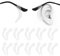 WLLHYF 10 Paar Silikon-Brillen-Ohrpolster-Griffe Verhindern das Verrutschen der Brille Weiche Bequeme Brillen-Ohrbügel-Hülse Transparente Anti-Rutsch-Ohrgreifer für Sonnenbrillen Lesebrillen (weiß)
