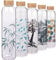 Cleesmil Bouteille d'eau en verre borosilicate sans BPA avec manchon en néoprène 1000 ml/1 litre (bambou)