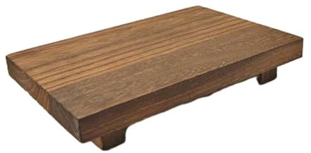 Sharplace Piédestal en Bois, Plateau à Pieds, Plateau à Savon de Ferme, Support en Bois pour Exposition, Salle de Bains, Cuisine, Table Basse, Rectangle