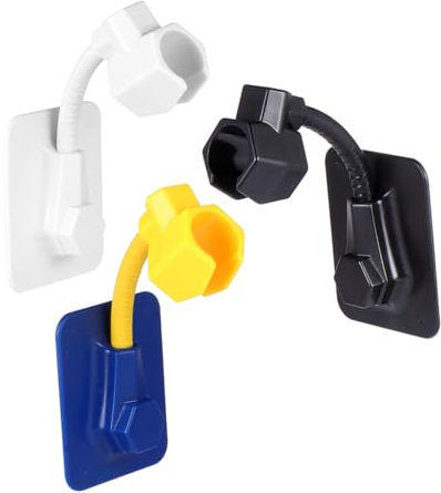 Hemobllo 6 Stk Duschhalterung Handbrauseschlauch Badezimmer-sprayer-klemme Duschstabhalter Wand- -aufhänger Handbrause Wandhalterung Duschzubehör Düsenhalter Plastik Rotieren Saugnapf