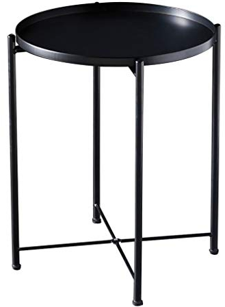 IMYOGI Exquisiter Couchtisch, einfacher runder Aufbewahrungstisch aus Eisen, Wohnzimmer-Sofa-Multifunktions-Tabletttisch, Schlafzimmer-Freizeittisch, kreatives Regal (Farbe: Gelb)