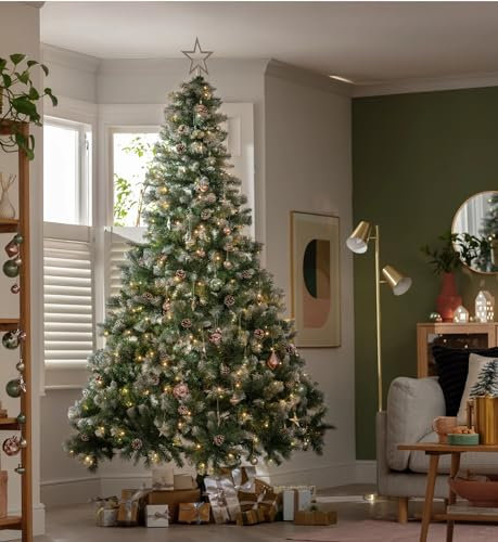 Habitat 8ft Oscar Pine Cone Christmas Tree - Green