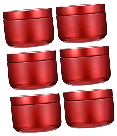 MAGICLULU 10st Teedose Frischhaltedose Gebäck Plätzchen Weinrote Loose Leaf Tea Storage Vorrats Rot Kaffeepad Blech Gewürzpulver Metall Weißblech Runde
