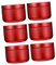 MAGICLULU 10st Teedose Frischhaltedose Gebäckdose Plätzchen Dose Weinrote Dose Loose Leaf Tea Storage Vorratsdose Rot Kaffeepaddose Rot Blechdose Rot Gewürzpulver Metall Weißblech Runde Dose