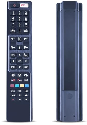 TCNOUMT Télécommande Universelle de Rechange pour téléviseur Polaroid Telefunken Bush Digihome RC4848F Compatible avec 24HBJ55U 32HB6J61U 43HB6T72U 48HB6T72U 50HB6T72U 55HB6T72U 65HL6T64U P32FS1956A