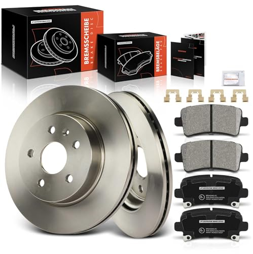 Frankberg Bremsensatz inkl. 2x Bremsscheiben + 4x Bremsbeläge Hinten Kompatibel mit Insignia A Sports Tourer G09 Insignia A G09 Replace# 13237765, 13237766