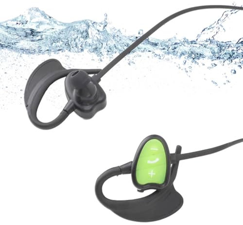 Fabater Cuffie Impermeabili IPX8 per Nuoto, Auricolari Sportivi con 5.0, Lettore Musicale Wireless Subacqueo, Perfette per Nuoto, Sport, Corsa (Verde)