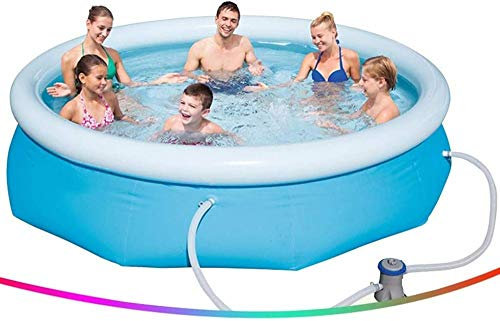 Suuim Piscina Inflable Grande de Tres Capas: fácil instalación, Bomba de filtrado incluida