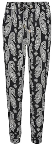KAFFE Hose KApais 44, Black/Chalk Paisley