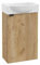 .Deftrans wc waschbecken mit unterschrank 69 x 40 x 21,3 cm, waschtisch mit unterschrank gäste wc klein, waschtischunterschrank - gäste wc möbel Eiche, waschbecken gästebad